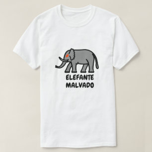 Elefant des Bösen und Spanischer Text elefante mal T-Shirt