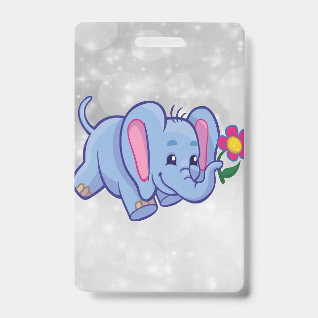 Elefant des niedlichen Cartoon Ausweis (Front)