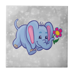 Elefant des niedlichen Cartoon Fliese