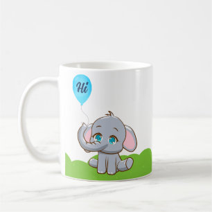 Elefant des niedlichen Cartoon Kaffeepause Tasse