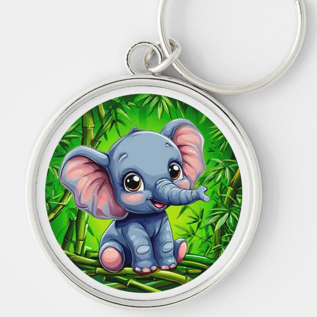 Elefant des niedlichen Cartoon Schlüsselanhänger (Vorne)