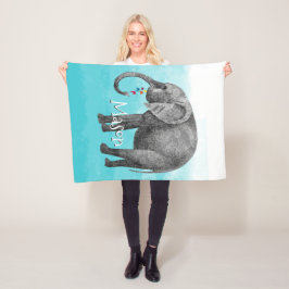 Elefant des personalisierten Boy's Room Fleecedecke