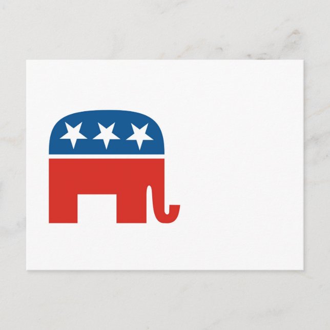 Elefant des republikanischen Party in USA Einladungspostkarte (Vorderseite)