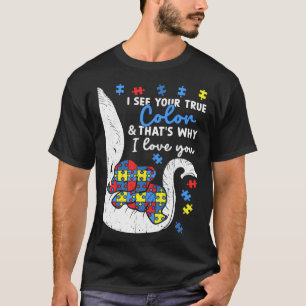 Elefant Deshalb liebe ich dich Autismus-Bewusstsei T-Shirt