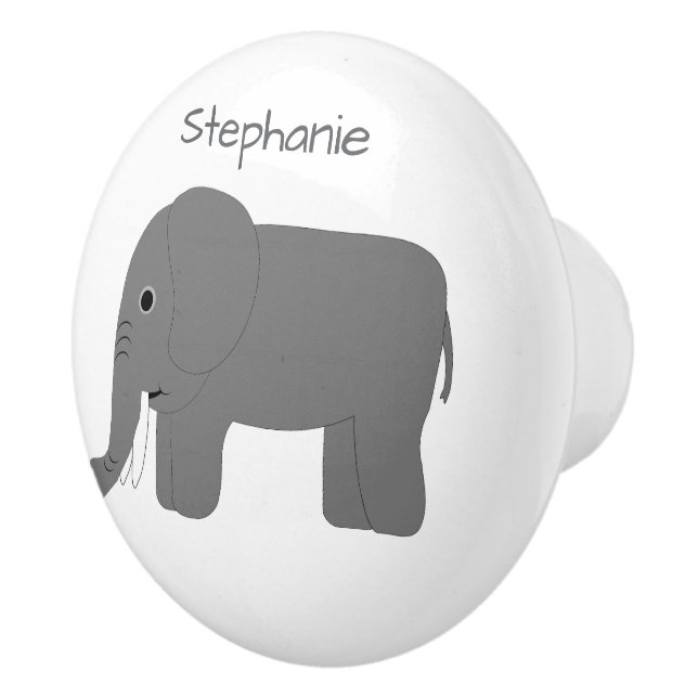 Elefant Design personalisiert Keramikknauf (Rechts)