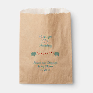 Elefant-Doppeljungen-Bevorzugungs-Tasche Geschenktütchen