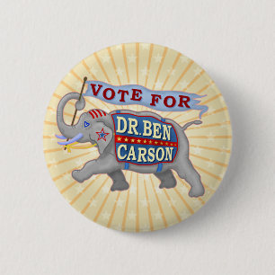 Elefant Dr.-Ben Carson Präsidenten-2016 Button