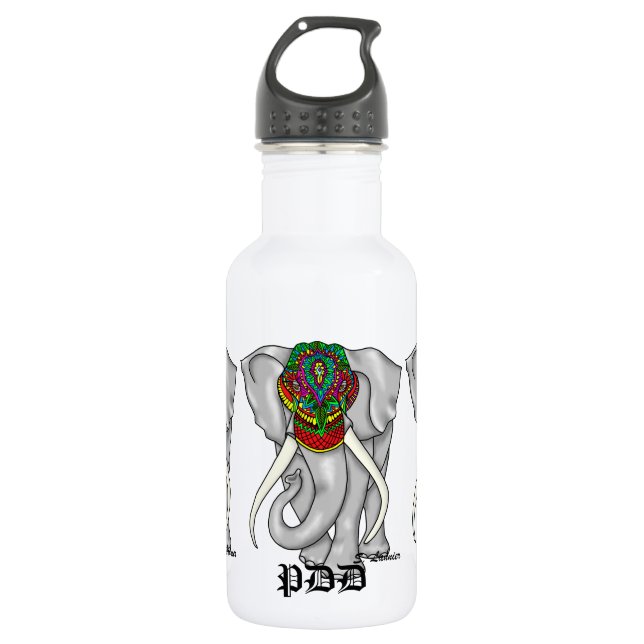 Elefant Edelstahlflasche (Vorderseite)