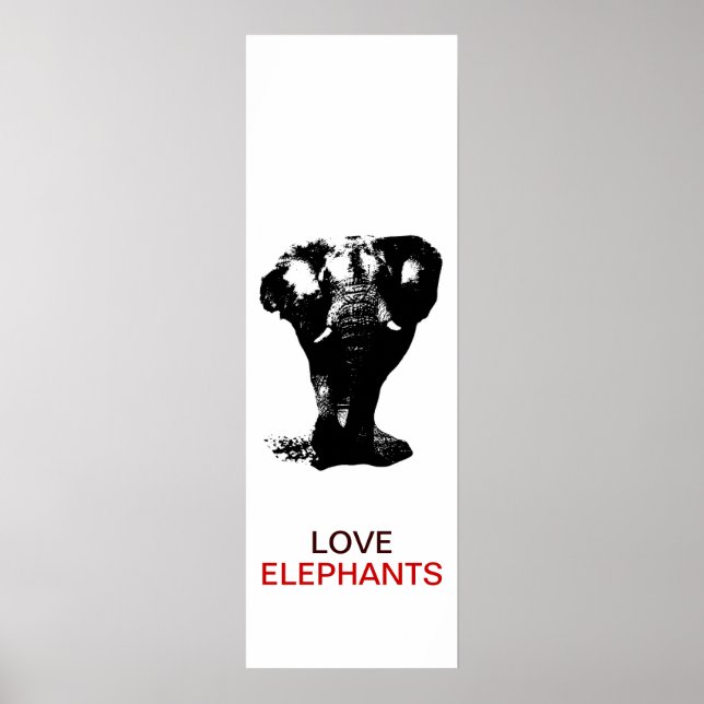 Elefant-Elefant Pop Art Poster (Vorne)