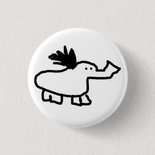 Elefant-Ente Button