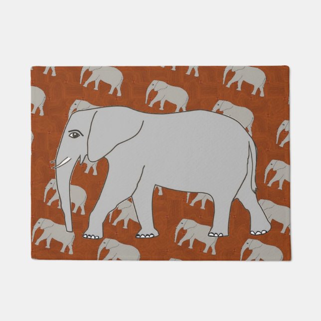 Elefant-Entwurf auf Fußmatte (Vorderseite)