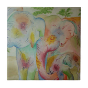 Elefant-Familie Fliese
