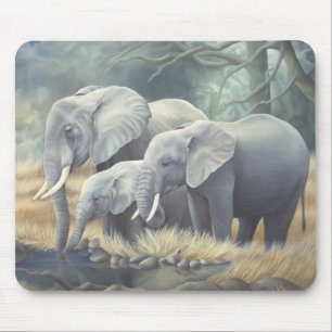 "Elefant-Familie" Mousemat Mousepad