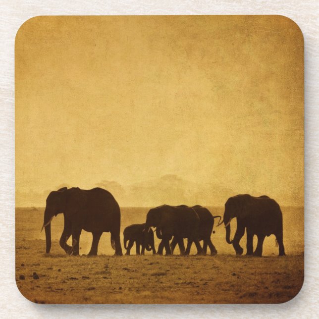 Elefant-Familie Untersetzer (Vorderseite)