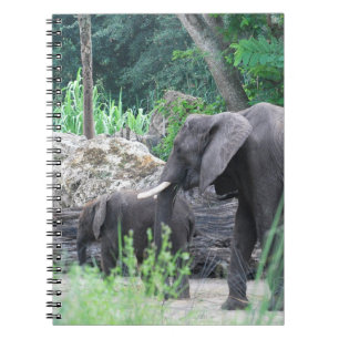 Elefant-Familien-Notizbuch Notizblock