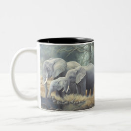 "Elefant-Familien-" Tasse