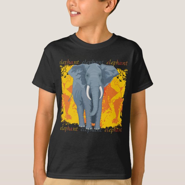 Elefant-Farbe T-Shirt (Vorderseite)