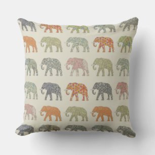 Elefant Farbige Tier Muster Modern Kissen