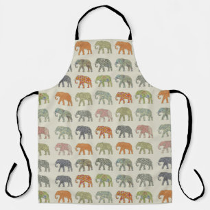 Elefant Farbige Tier Muster Zeitgenössisch Schürze