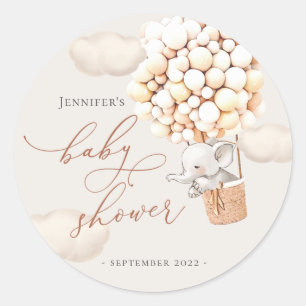 Elefant Favor Tags! Baby Shower Klassisch Rund Sti Runder Aufkleber