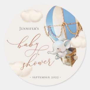 Elefant Favor Tags! Baby Shower Klassisch Rund Sti Runder Aufkleber