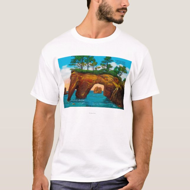 Elefant-Felsen auf Washington-Küste T-Shirt (Vorderseite)