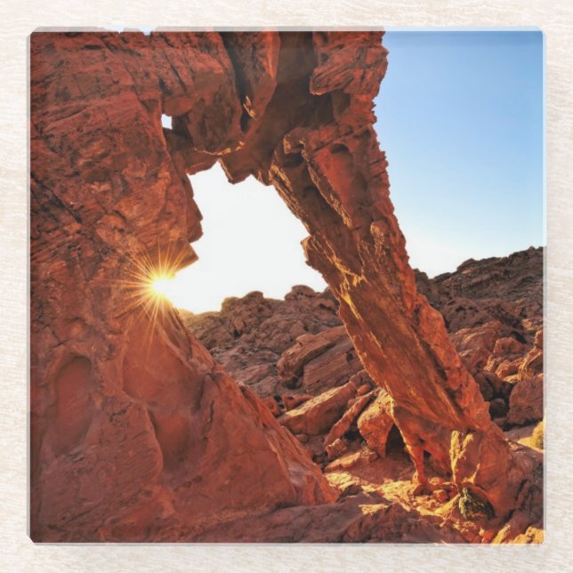 Elefant-Felsen im Tal des Feuers Glasuntersetzer (Vorderseite)