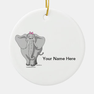 Elefant - Frau Keramikornament