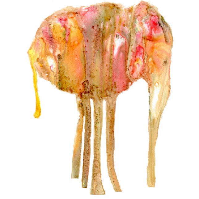 Elefant Freistehende Fotoskulptur (Vorne)