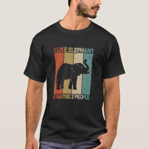 Elefant für Kinder Männer Tiere Vintag T-Shirt