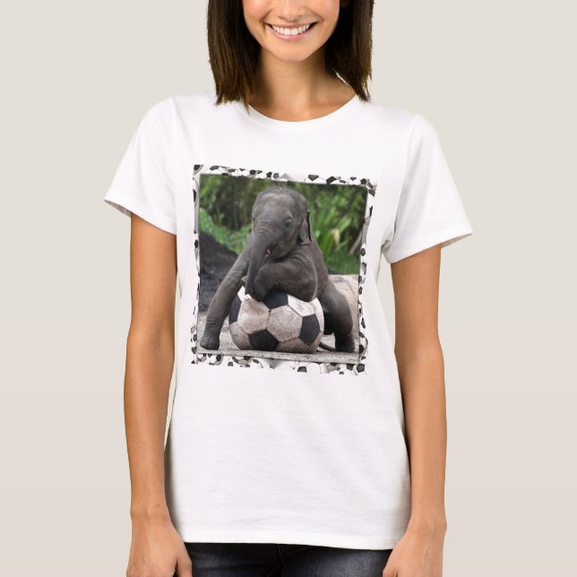 Elefant-Fußball T-Shirt (Vorderseite)