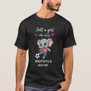 Elefant Fußballshirt Mädchen Cute Elefant Fußball T-Shirt