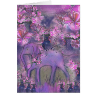Elefant garlanded mit rosa Blumen