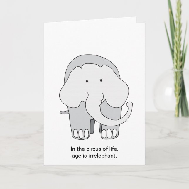 Elefant Geburtstag  Karte (Vorderseite)