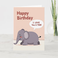 Elefant Geburtstagswunschkarte