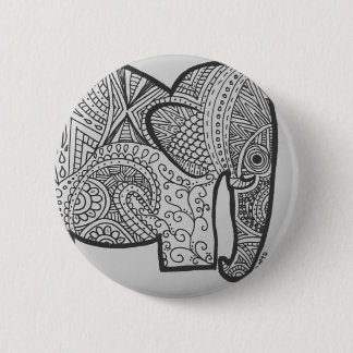 Elefant-Gekritzel-Knopf Button