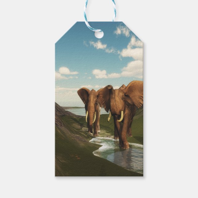 Elefant Geschenkanhänger (Vorderseite)