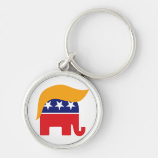 Elefant-Haar-Logo Donald Trump republikanisches Schlüsselanhänger