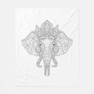 Elefant HauptZendoodle Fleecedecke