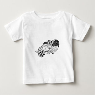 Elefant HauptZenstyle Gekritzel Baby T-shirt