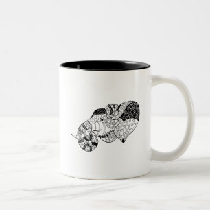 Elefant HauptZenstyle Gekritzel Zweifarbige Tasse