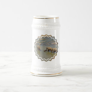 Elefant-Herden-Bier Stein Bierglas