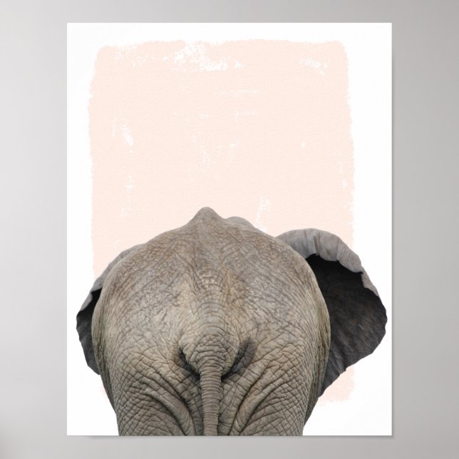 Elefant hinter dem Kinderzimmer Poster (Vorne)