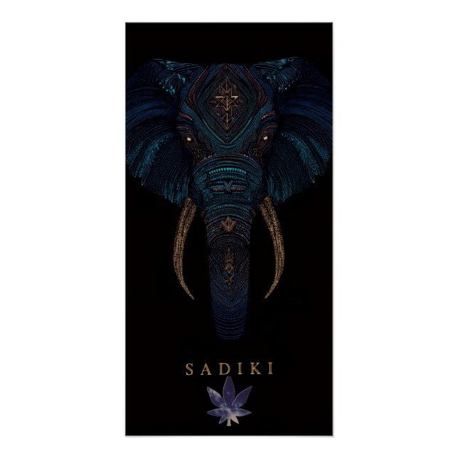 Elefant Hochglanzposter  Poster (Vorderseite)