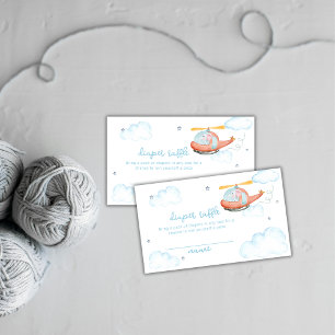 Elefant Hubschrauber Windel Raffel Baby Shower Begleitkarte