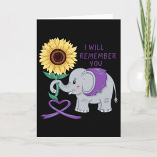 Elefant I werde für dich Sonnenblume Heimerh merke Karte