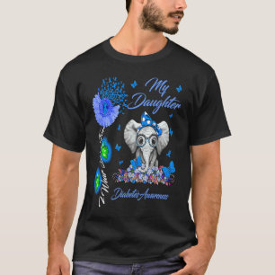 Elefant Ich Trage Blau Für Die Diabetesaufklärung T-Shirt