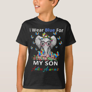 Elefant ich trage Blau für mein Sohn Autismus Bewu T-Shirt