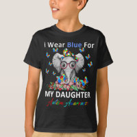 Elefant ich trage Blau für meine Tochter Autismus