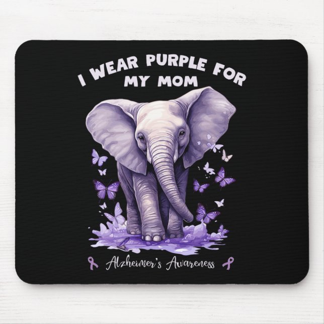 Elefant Ich trage Lila für meine Mutter Heimerheim Mousepad (Vorne)
